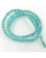 Malay Jade (Dyed Aqua Quartzite) 4mm Round Beads