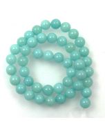 Malay Jade (Dyed Aqua Quartzite) 8mm Round Beads