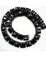 Black Onyx 12mm Square Beads
