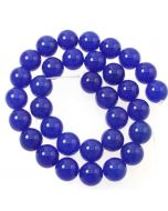 Jade (Dark Blue) Dyed 12mm Round Beads