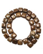 Bronzite 12mm Square Beads