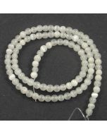 Cats Eye Beads - 4mm Moonstone White