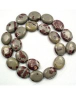 Chohua Jasper 15x18mm Flat Oval Beads