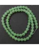 Malay Jade (Dyed Chrysolite Green Quartzite) 6.5mm Round Beads