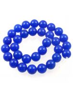 Jade (Cobalt Blue) Dyed 12mm Round Beads