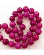 Mashan Jade (Dyed dark Orchid Marble) 12mm Round Beads