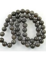 Mashan Jade (Dyed Dimgray) 8mm Round Beads