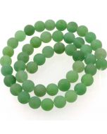 Green Aventurine FROSTED 8mm Round Beads