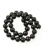 Jet (Black Amber) 12mm Round Beads