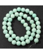 Malay Jade (Dyed Light Aqua Quartzite) 8mm Round Beads