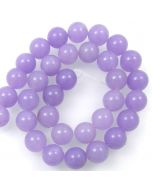 Malay Jade (Dyed Lilac Quartzite) 12mm Round Beads