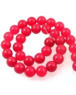 Malay Jade (Dyed Magenta Quartzite) 12mm Round Beads