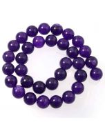 Malay Jade (Dyed Amethyst Quartzite) 12mm Round Beads