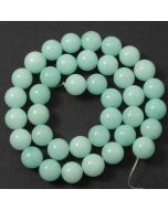 Malay Jade (Dyed Light Aqua Quartzite) 10mm Round Beads