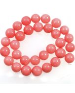 Malay Jade (Dyed Carnation Pink Quartzite) 12mm Round Beads