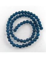 Malay Jade (Dyed mid Royal Blue Quartzite) 6.5mm Round Beads