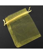Organza Bags - Mustard Yellow 10x12cm approx. (Pack of Ten)