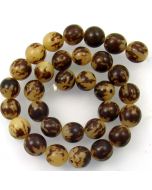Buri 12mm (approx) Round Beads
