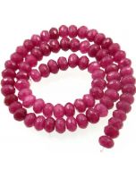 Jade (Ruby) Dyed 5x8mm Faceted Rondelle Beads
