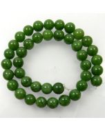 Malay Jade (Dyed Sage Green Quartzite) 8mm Round Beads