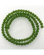 Malay Jade (Dyed Sage Green Quartzite) 4mm Round Beads