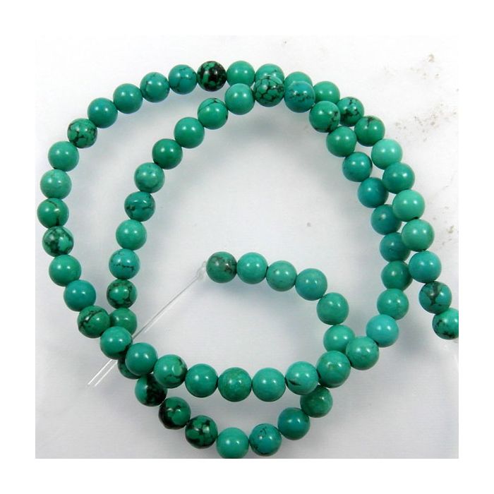 4-10.5mm Hubei Turquoise Bead 50cm Necklace 9ct Gold - QVC UK