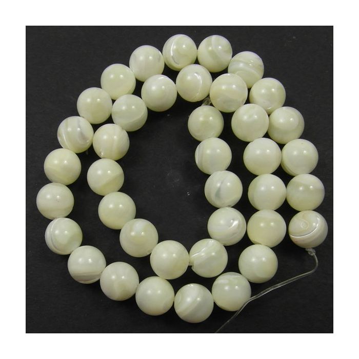 Natural Marble Beads, round, white black, approx 10mm dia (GB13815-10MM) 