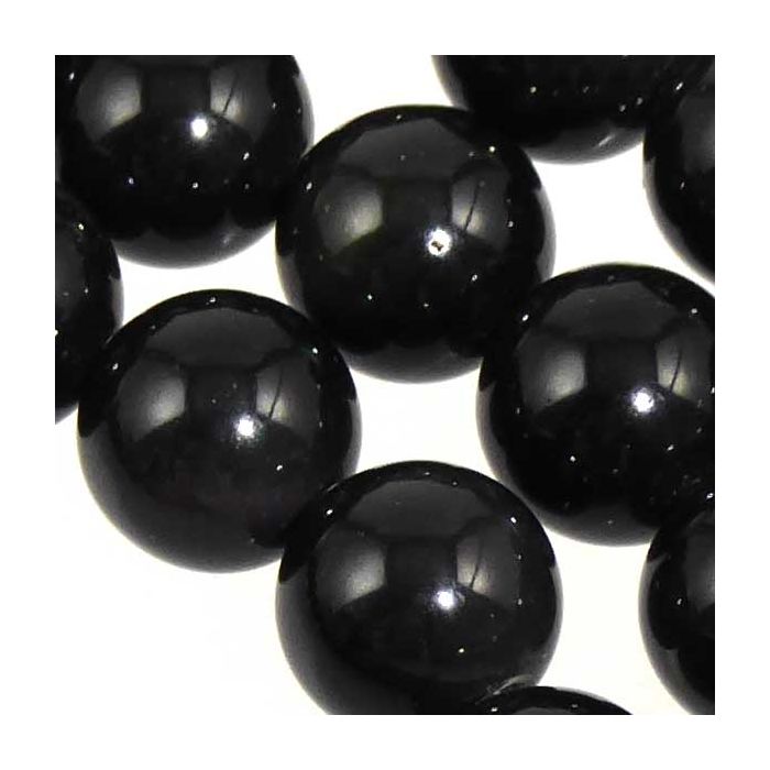 Malahill Black Obsidian Gemstone Beads – 8mm Natural Stones, 5 Strands + Elastic Cord, Jewelry Making Kit